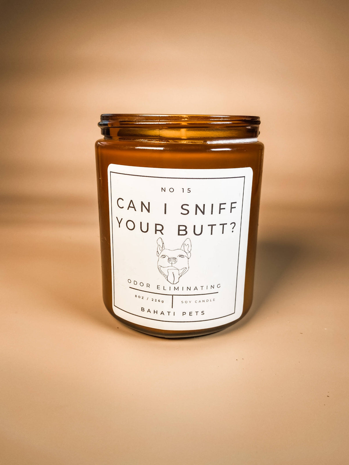 Odor Eliminating Candle: Can I Sniff Your Butt?
