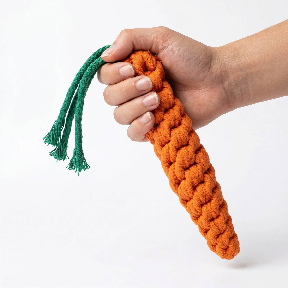 Handmade Large Carrot Rope Toy